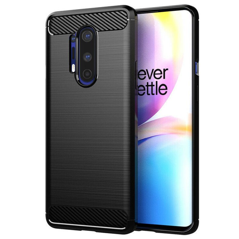 Husa pentru OnePlus 8 Pro - Techsuit Carbon Silicone - Black