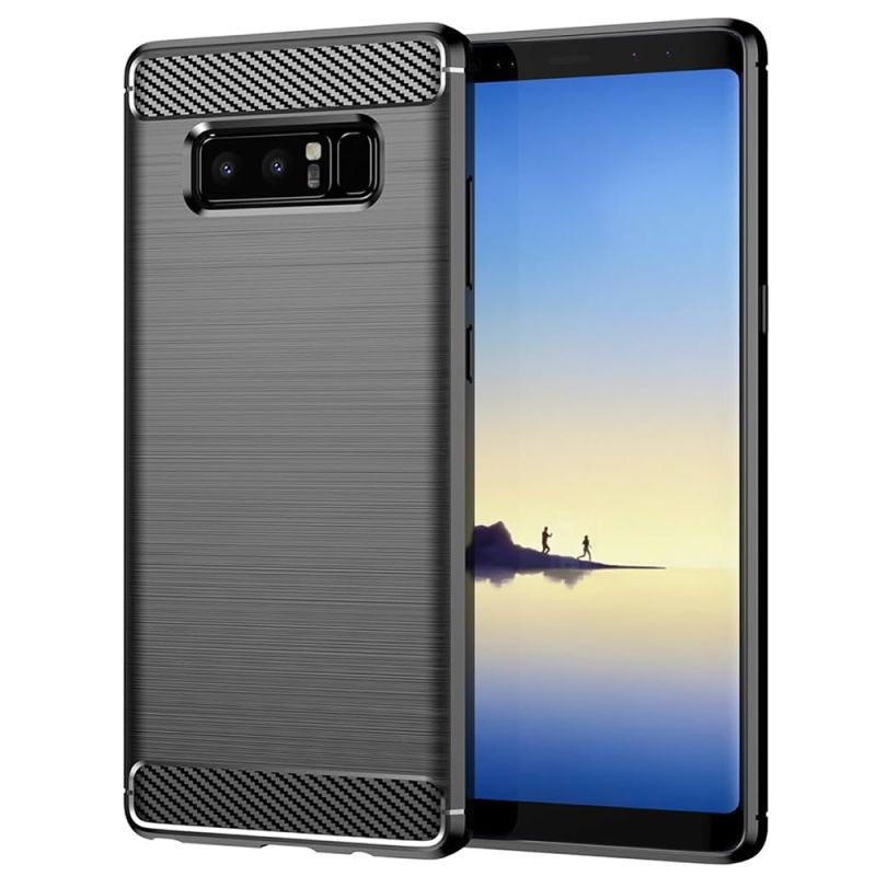 Husa pentru Samsung Galaxy Note 8 - Techsuit Carbon Silicone - Black