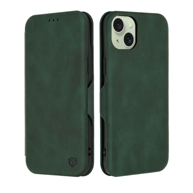 Husa pentru iPhone 15 Plus Techsuit Safe Wallet Plus, Green