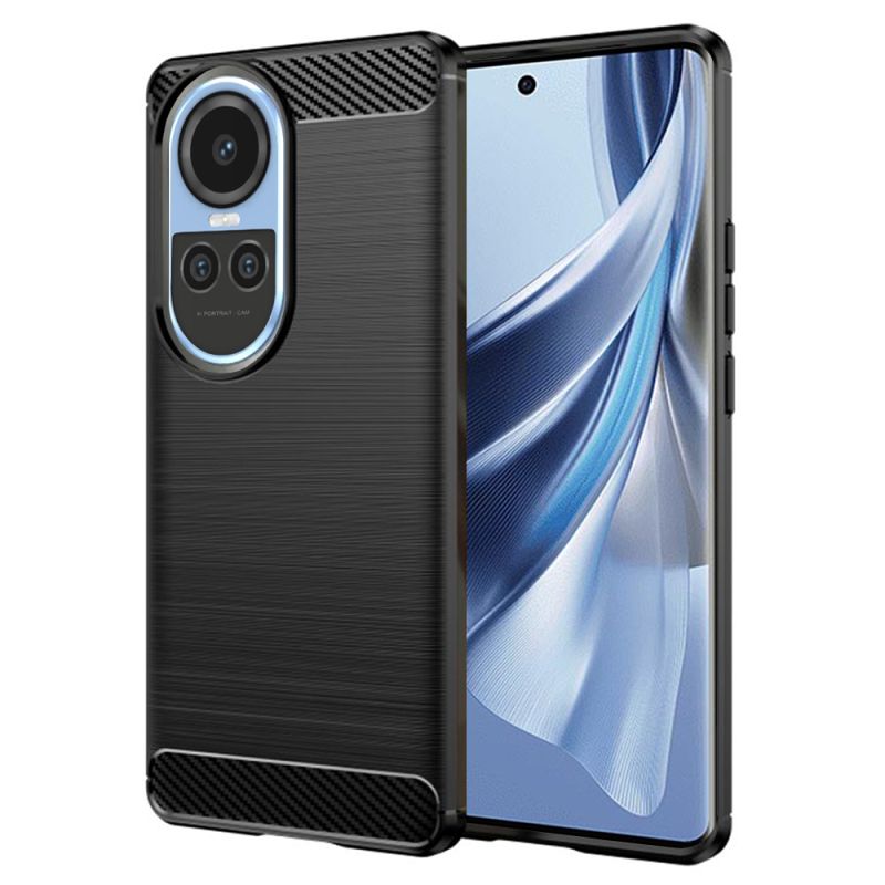 Husa pentru Oppo Reno10 - Techsuit Carbon Silicone - Black