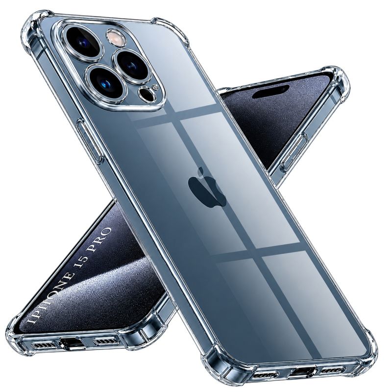 Husa pentru iPhone 15 Pro - Techsuit Shockproof Clear Silicone - Clear