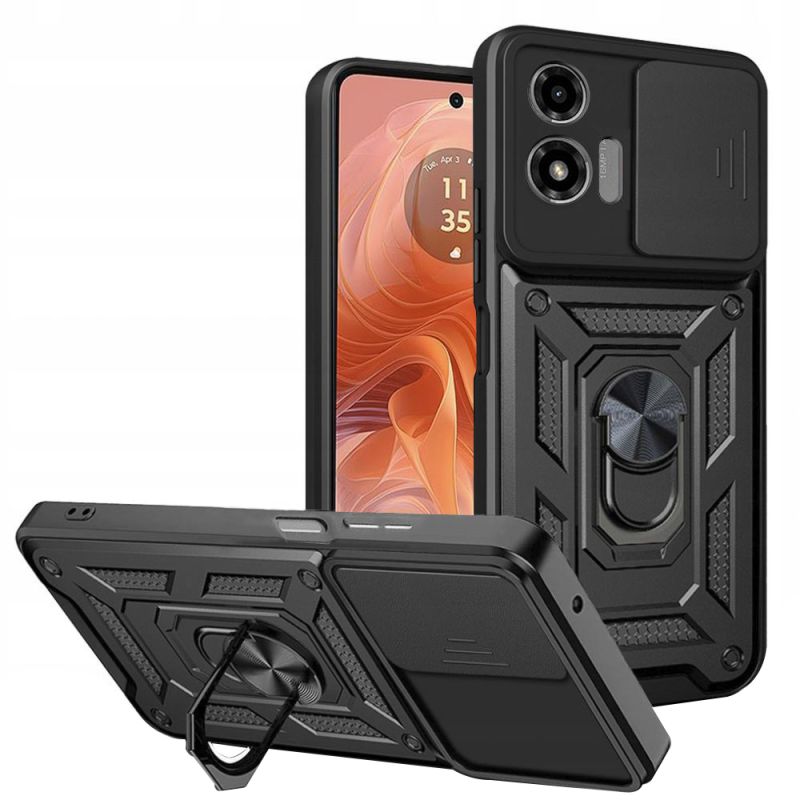 Husa pentru Motorola Moto G04 / Moto G04s / Moto G24 / Moto E14 - Techsuit CamShield Series - Black