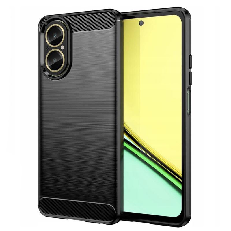 Husa pentru Realme C67 4G - Techsuit Carbon Silicone - Black
