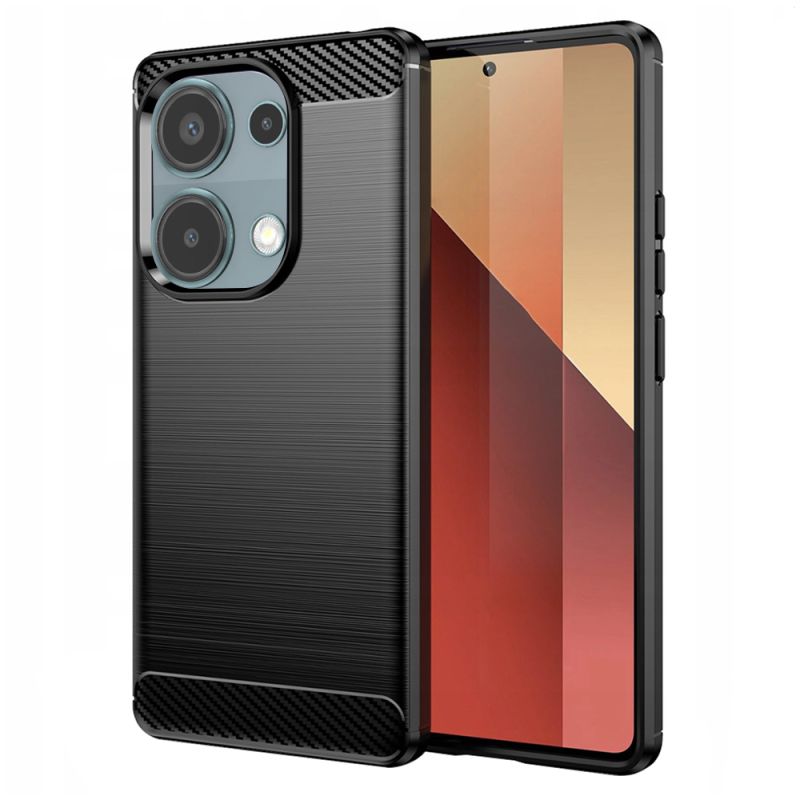 Husa pentru Xiaomi Redmi Note 13 Pro 4G / Poco M6 Pro 4G - Techsuit Carbon Silicone - Black