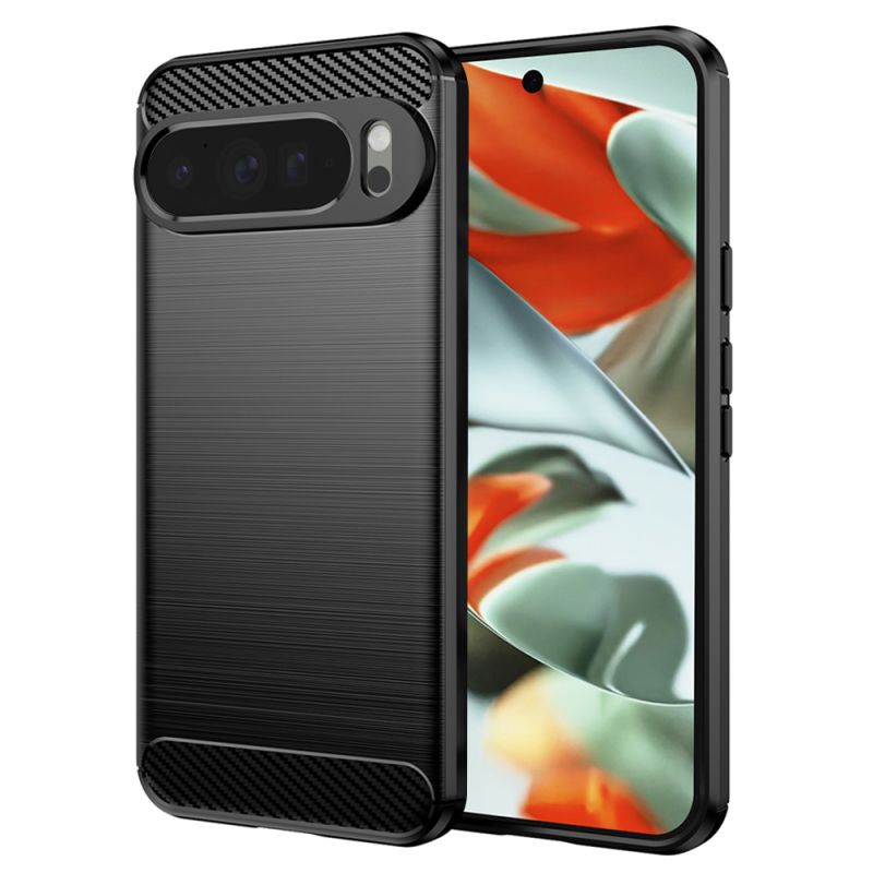 Husa pentru Google Pixel 9 Pro XL - Techsuit Carbon Silicone - Black