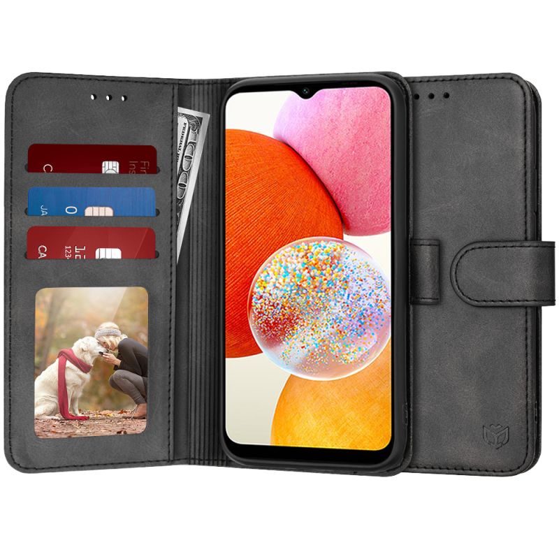 Husa pentru Samsung Galaxy A14 4G / A14 5G - Techsuit Diary Book - Black
