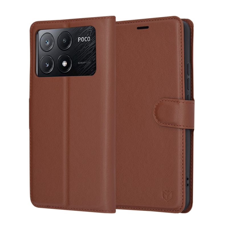 Husa pentru Xiaomi Poco X6 Pro - Techsuit Leather Folio - Brown