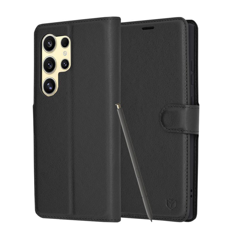 Husa pentru Samsung Galaxy S24 Ultra - Techsuit Leather Folio - Black