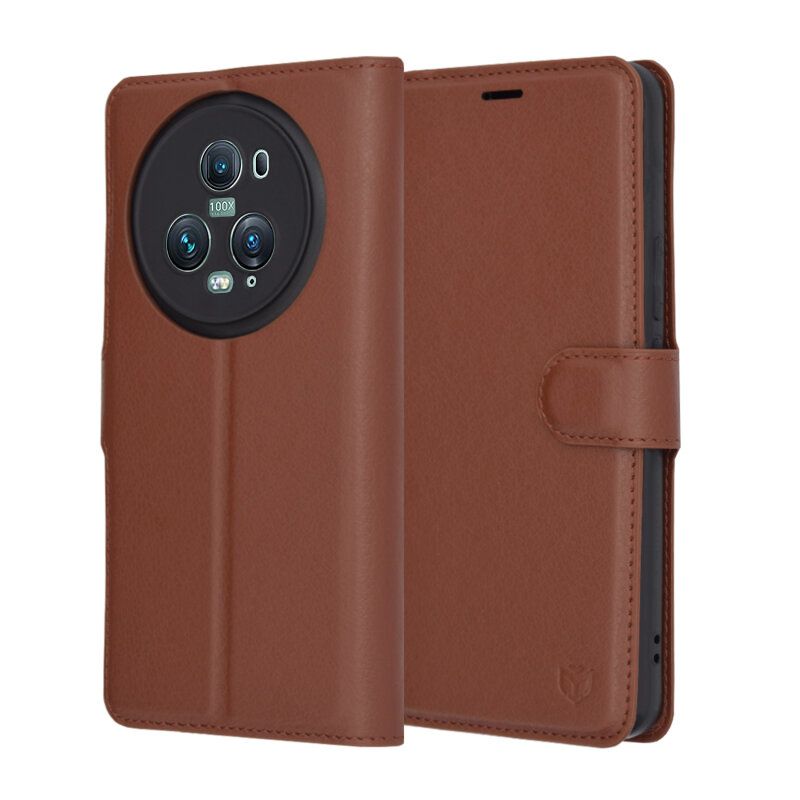 Husa pentru Honor Magic5 Pro - Techsuit Leather Folio - Brown
