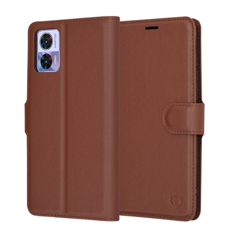 Husa pentru Motorola Edge 30 Neo - Techsuit Leather Folio - Brown