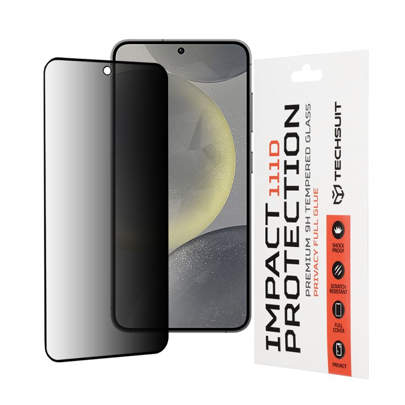 Folie pentru Samsung Galaxy S24 / S25 - Techsuit 111D Privacy Full Glue - Black