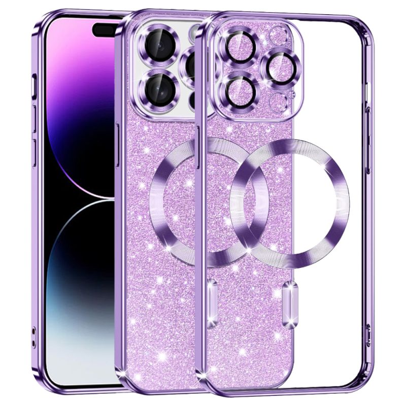 Husa pentru iPhone 14 Pro Max - Techsuit Luxury Glitter MagSafe - Light Purple