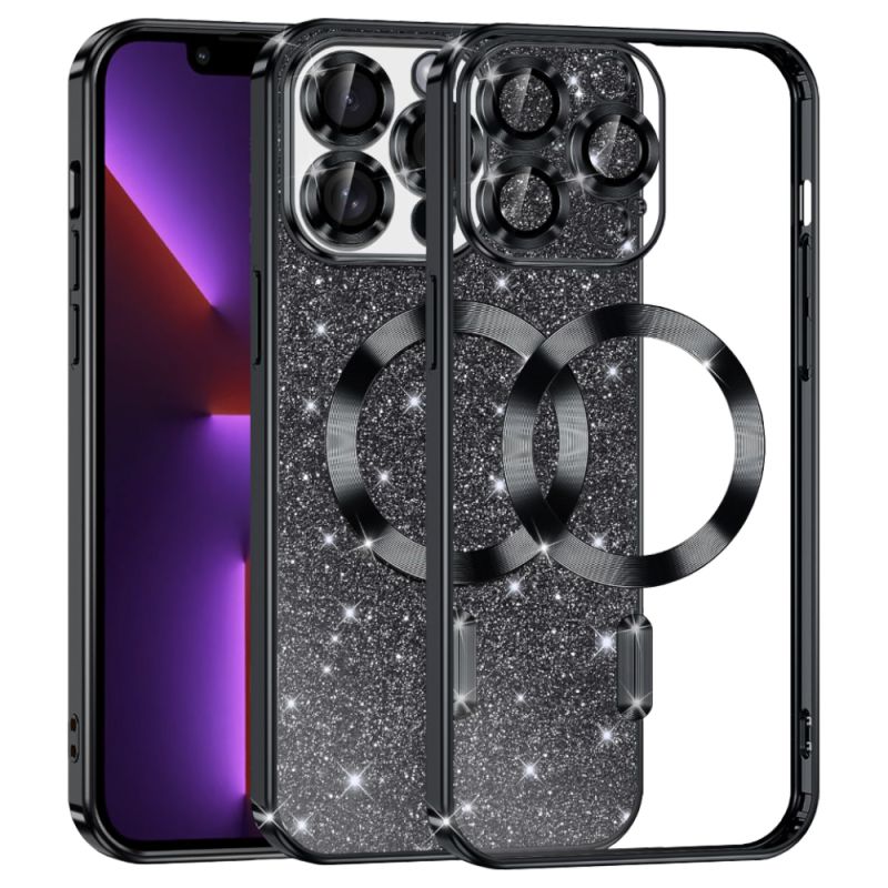 Husa pentru iPhone 13 Pro - Techsuit Luxury Glitter MagSafe - Black