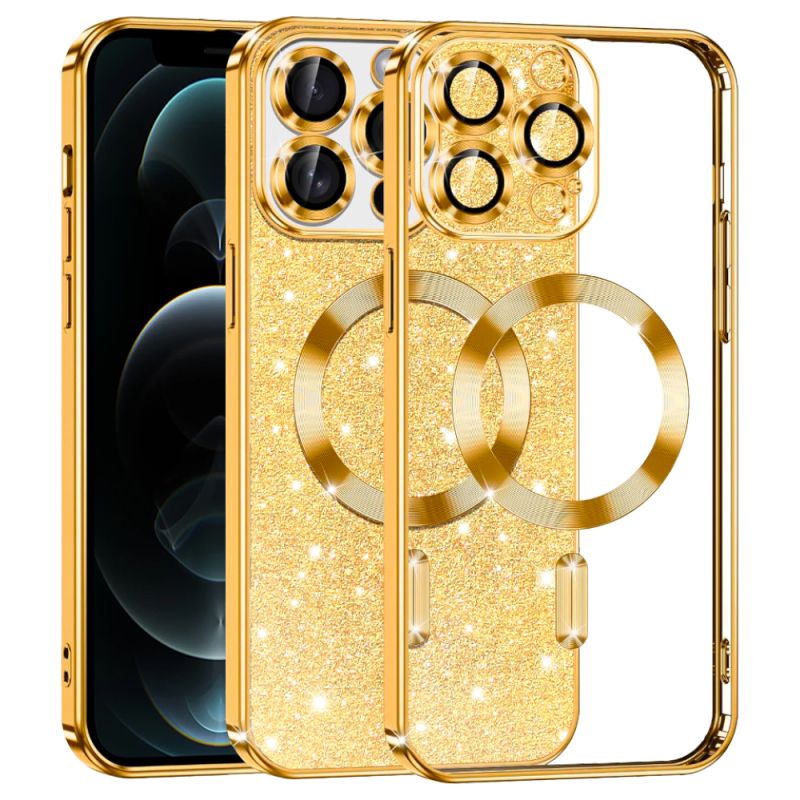 Husa pentru iPhone 12 Pro - Techsuit Luxury Glitter MagSafe - Gold