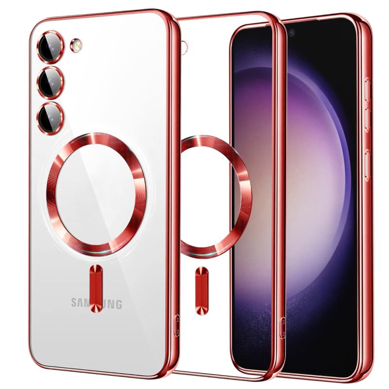 Husa pentru Samsung Galaxy S23 - Techsuit Luxury Crystal MagSafe - Red