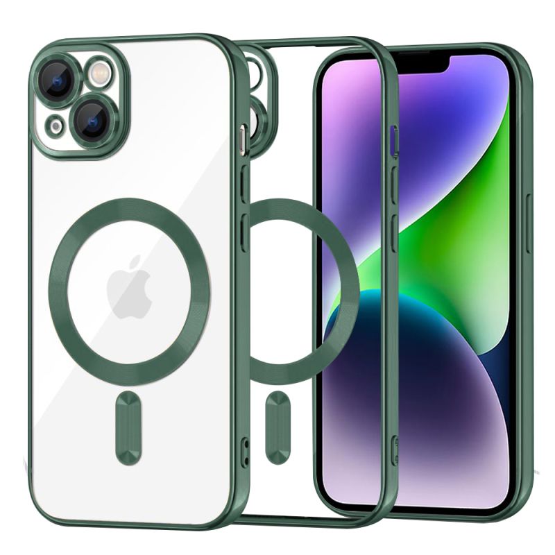 Husa pentru iPhone 14 Plus - Techsuit Luxury Crystal MagSafe - Deep Green