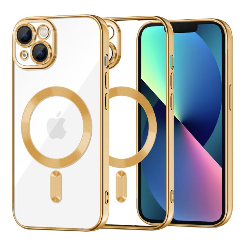 Husa pentru iPhone 13 - Techsuit Luxury Crystal MagSafe - Gold