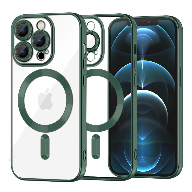 Husa pentru iPhone 12 Pro Max - Techsuit Luxury Crystal MagSafe - Deep Green