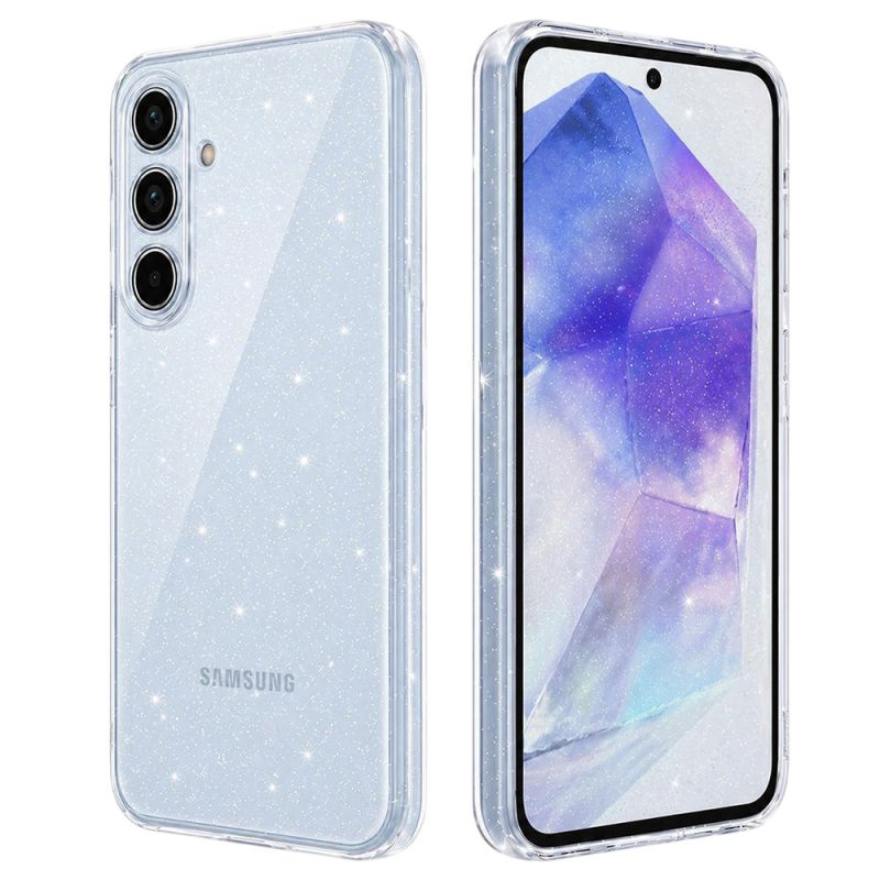 Husa pentru Samsung Galaxy A55 5G - Techsuit SparkleSkin Series - Clear