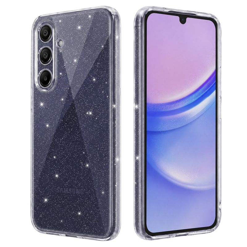 Husa pentru Samsung Galaxy A15 4G / A15 5G - Techsuit SparkleSkin Series - Clear