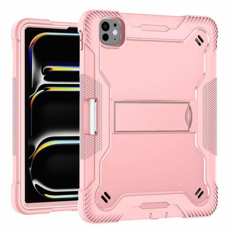 Husa pentru iPad Pro 11 (2024) / iPad Pro 11 (2025) + Folie - Techsuit Rugged TabShell - Rose Gold