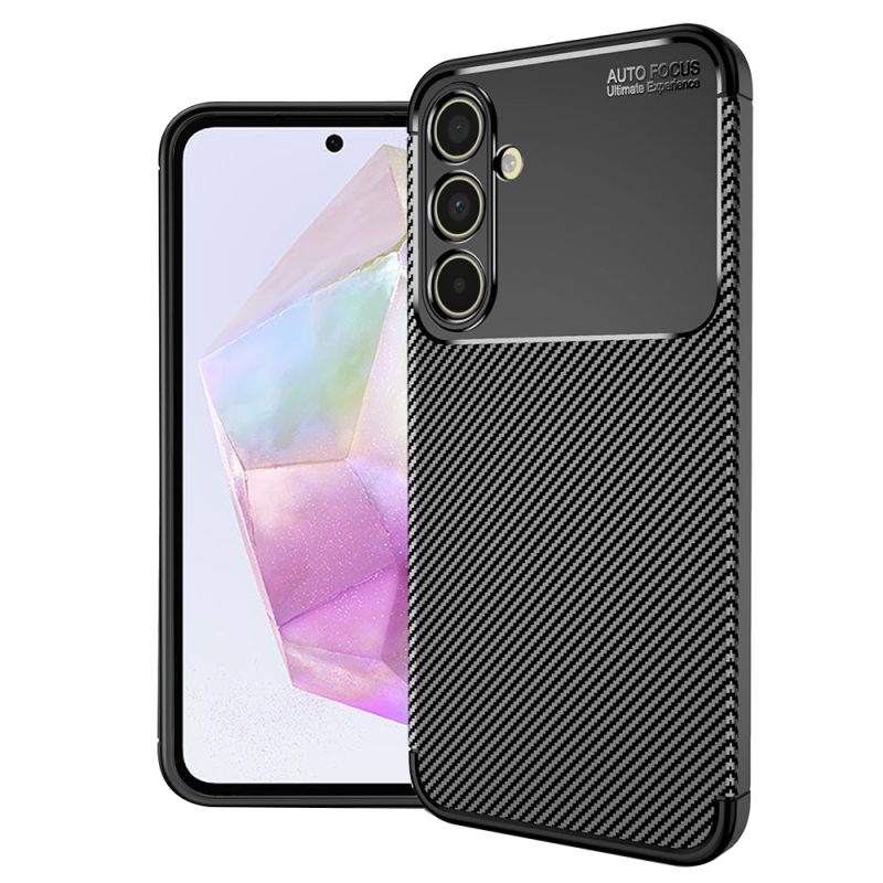 Husa pentru Samsung Galaxy A35 5G - Techsuit CarbonFiber - Black