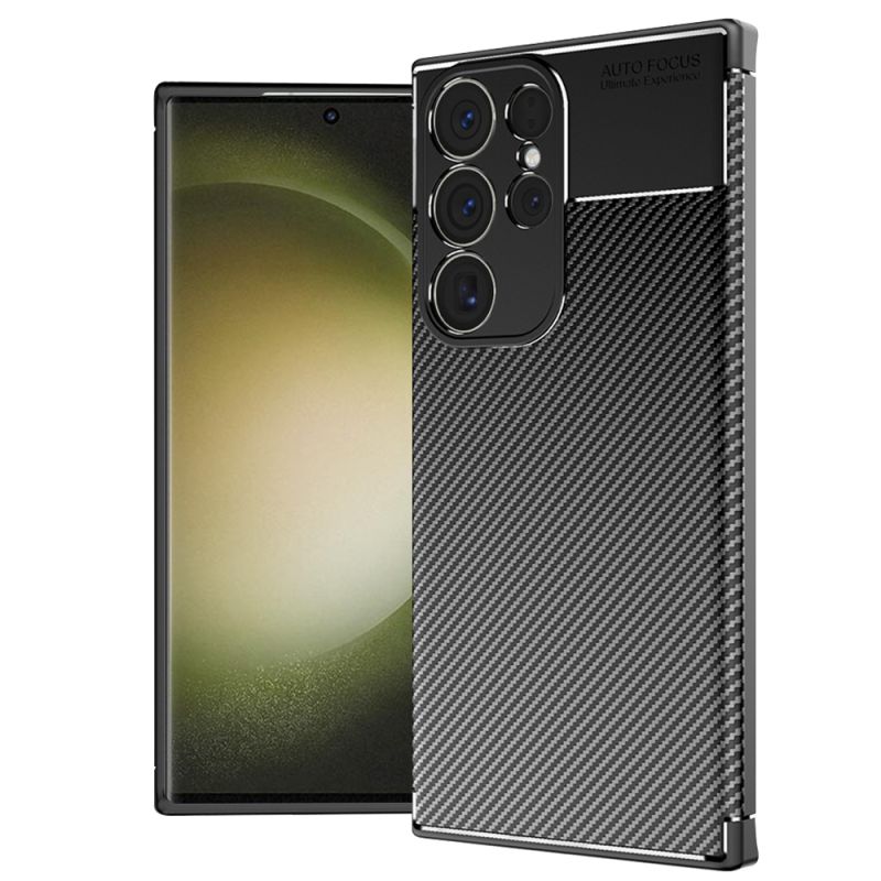 Husa pentru Samsung Galaxy S23 Ultra - Techsuit CarbonFiber - Black