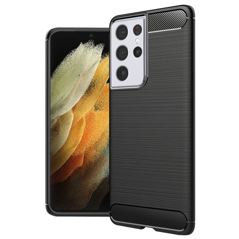Husa pentru Samsung Galaxy S21 Ultra 5G - Techsuit CarbonFiber - Black