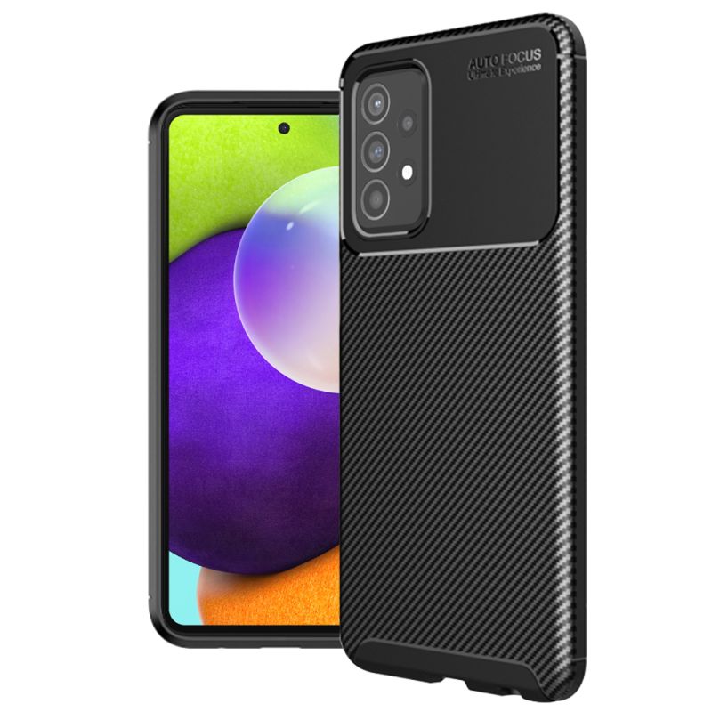 Husa pentru Samsung Galaxy A52 4G / A52 5G / A52s 5G - Techsuit CarbonFiber - Black
