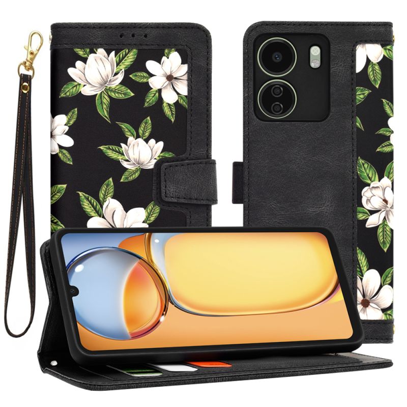 Husa pentru Xiaomi Redmi 13C 4G / Poco C65 - Techsuit FlipCraft - Flowers of the Dawn