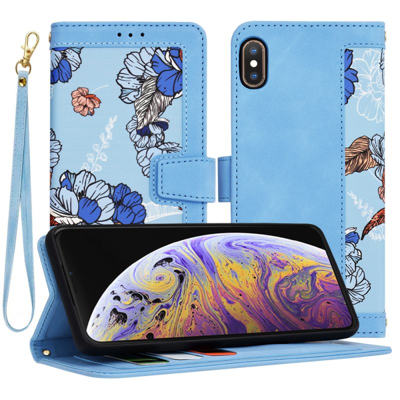 Husa pentru iPhone XS Max - Techsuit FlipCraft - Vibrant Blue
