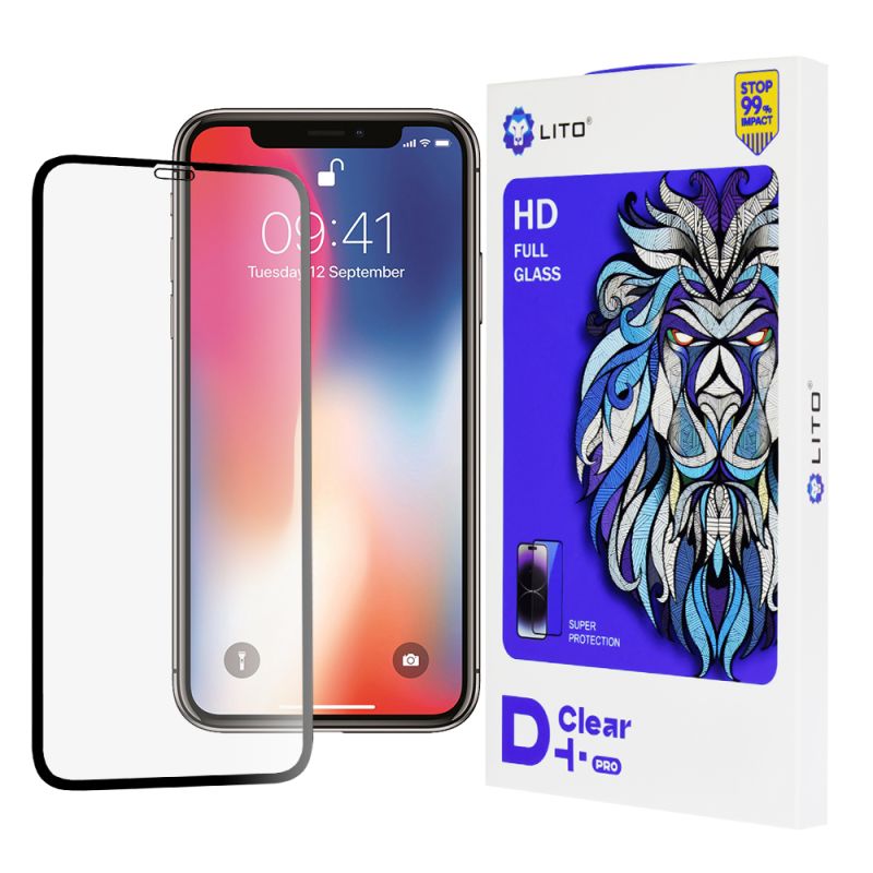 Folie pentru iPhone X / iPhone XS / iPhone 11 Pro - Lito D+ Pro Clear - Black