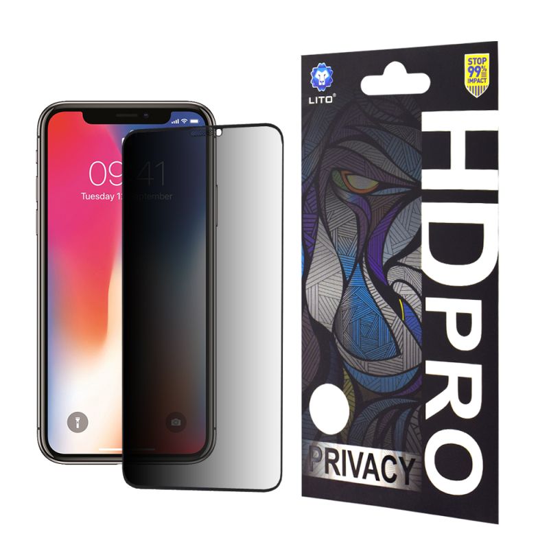 Folie pentru iPhone X / iPhone XS / iPhone 11 Pro - Lito HD Pro Privacy - Black