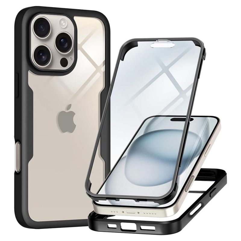 Husa pentru iPhone 16 Pro + Folie - Techsuit ColorVerse 360 Series - Black