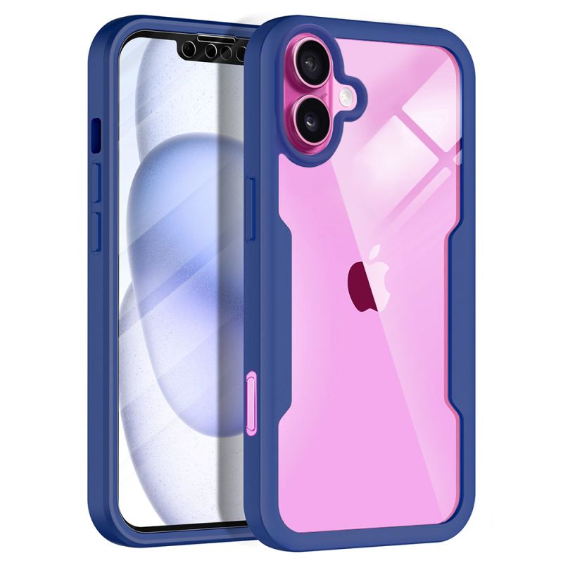 Husa pentru iPhone 16 Plus + Folie - Techsuit ColorVerse 360 Series - Blue
