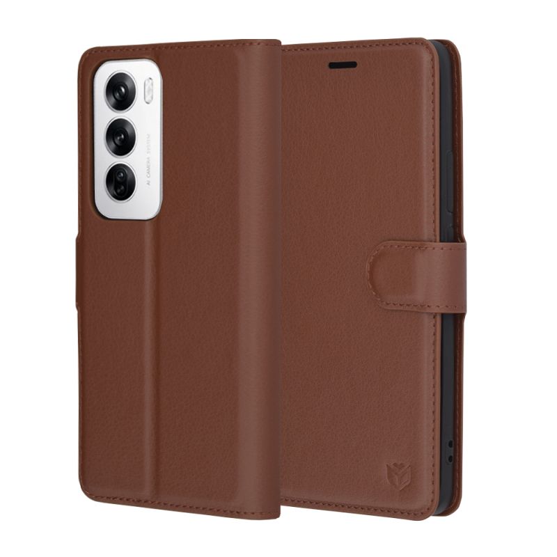 Husa pentru Oppo Reno12 - Techsuit Leather Folio - Brown