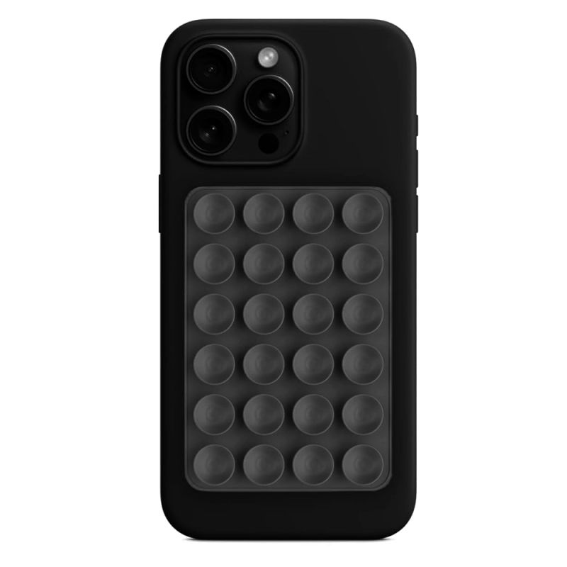 Suport cu Ventuze pentru Telefon, Dreptunghiular - Techsuit (SC-PAD) - Charcoal Grey