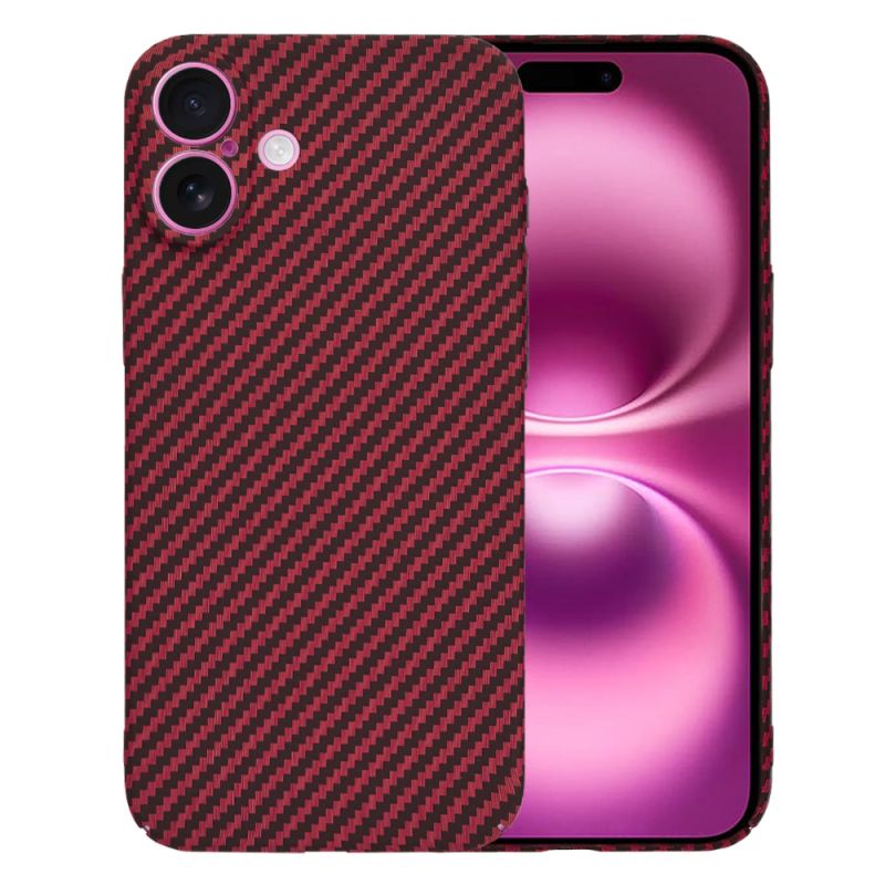 Husa pentru iPhone 16 Plus - Techsuit Carbonite FiberShell - Red