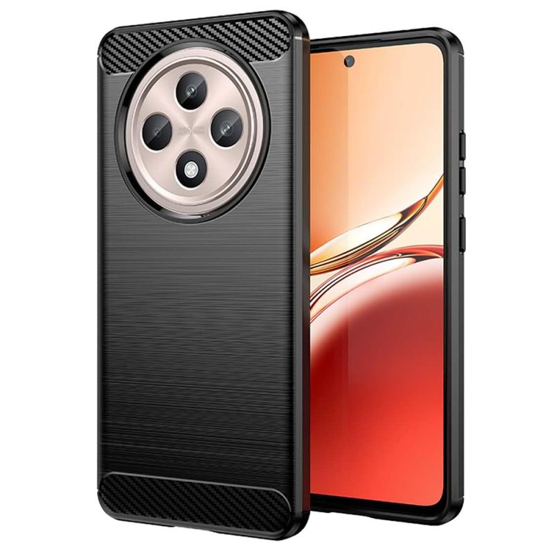 Husa pentru Oppo Reno12 F 4G / Reno12 F 5G / Reno12 FS 4G / Reno12 FS 5G - Techsuit Carbon Silicone - Black
