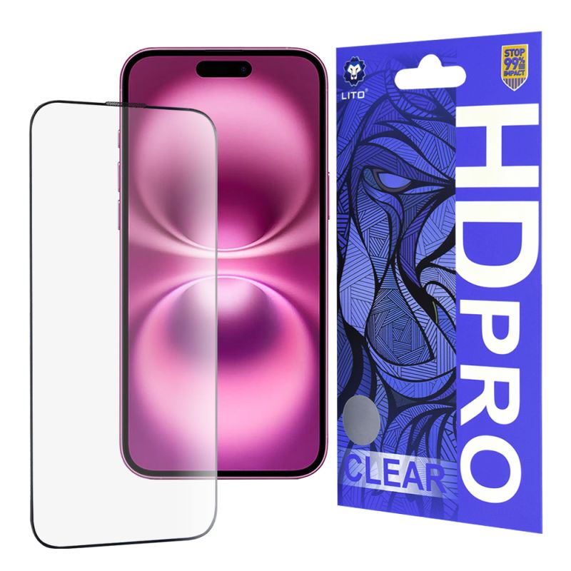 Folie pentru iPhone 16 Plus - Lito HD Pro Clear - Black