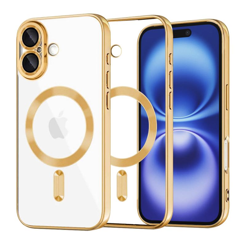 Husa pentru iPhone 16 - Techsuit Luxury Crystal MagSafe - Gold