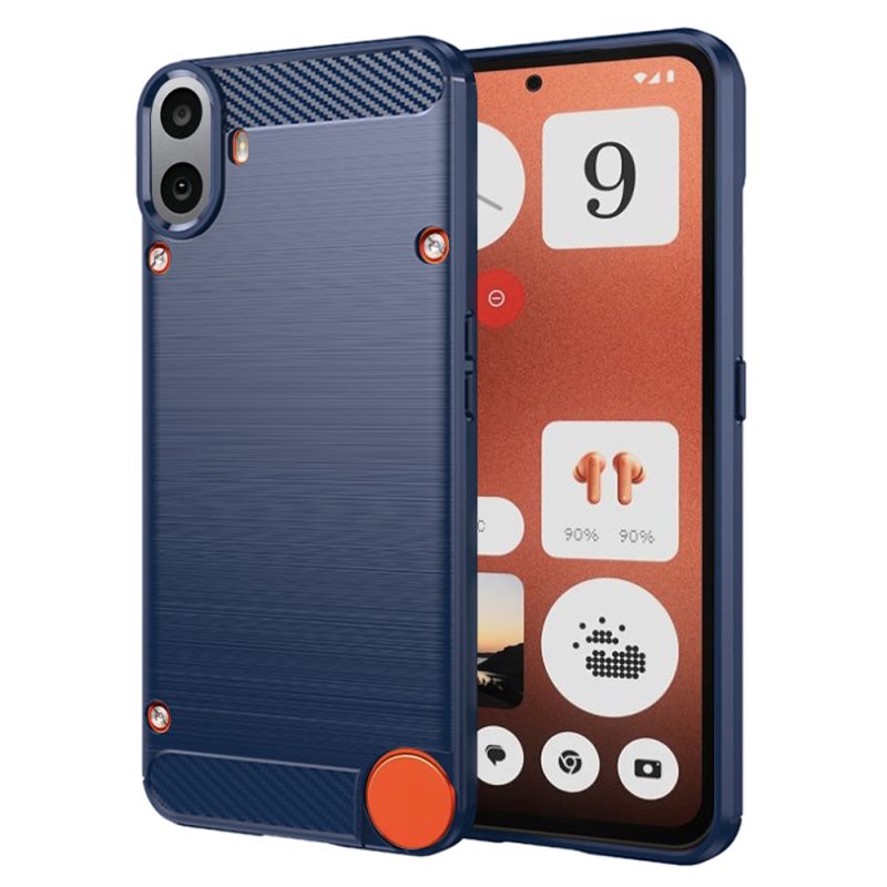 Husa pentru Nothing CMF Phone 1 - Techsuit Carbon Silicone - Blue