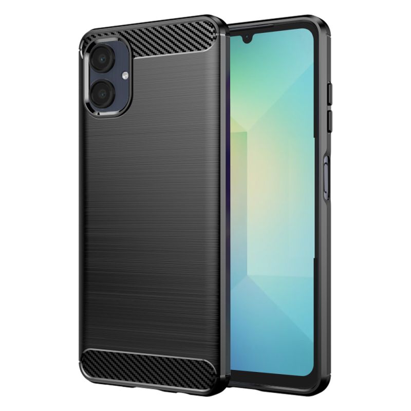 Husa pentru Samsung Galaxy A06 4G - Techsuit Carbon Silicone - Black