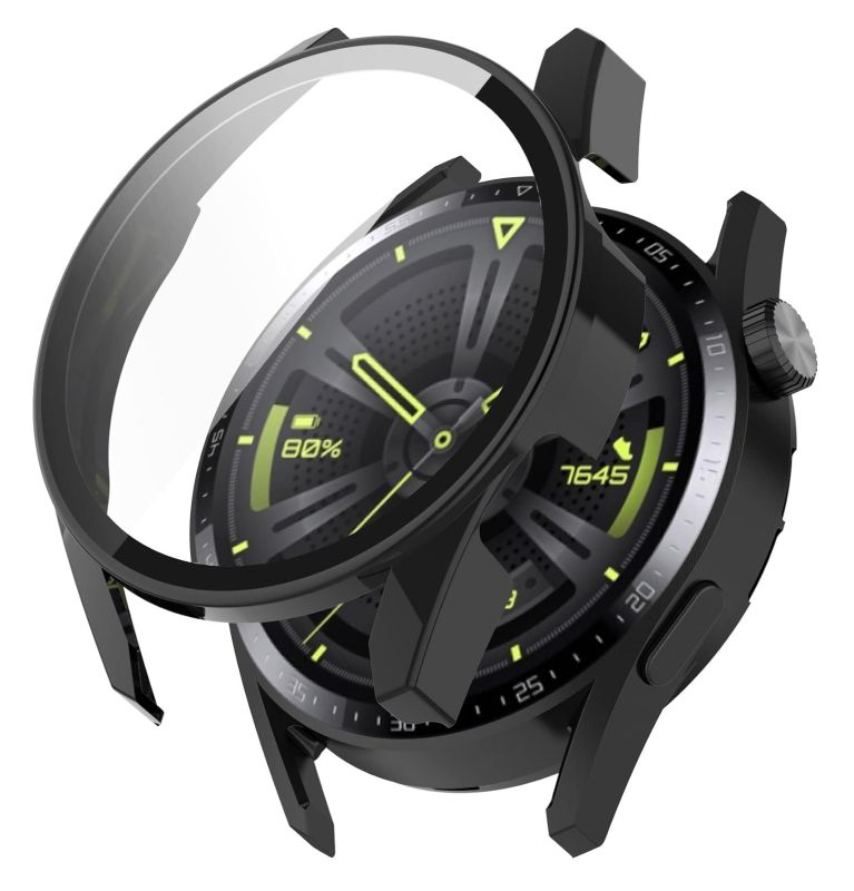 Husa pentru Huawei Watch GT 3 (46mm) + Folie - Techsuit Defense360 Pro - Black