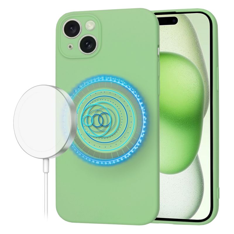 Husa pentru iPhone 15 Plus - Techsuit SoftFlex MagSafe - Mint Green