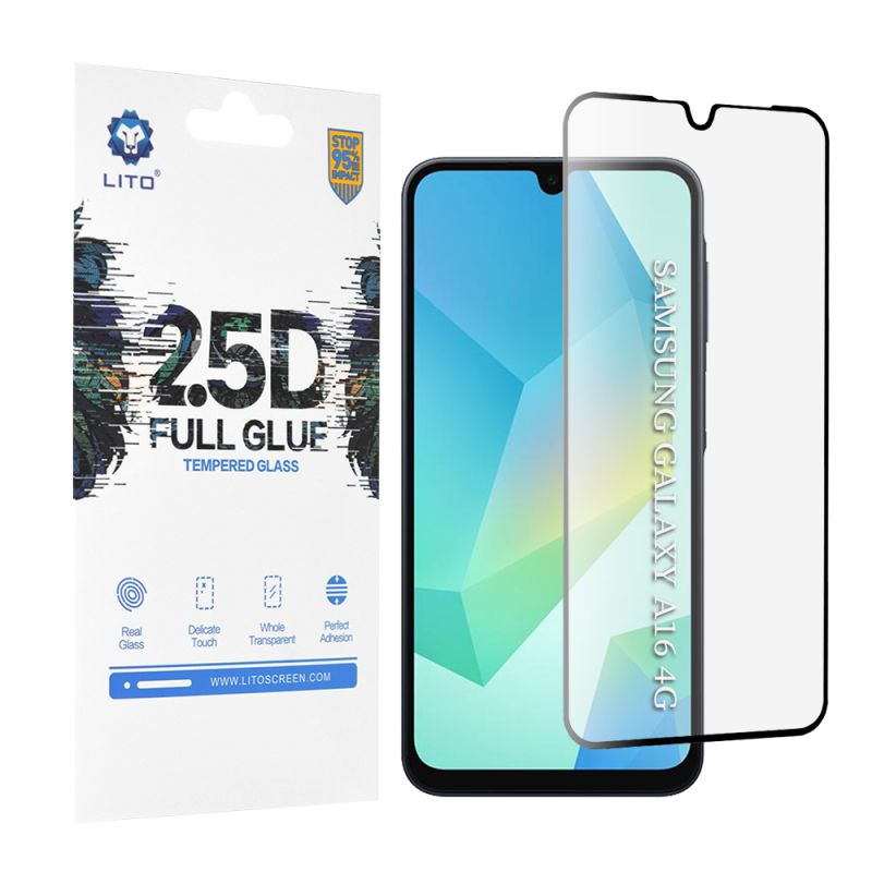 Folie pentru Samsung Galaxy A16 4G / A16 5G / A17 4G / A17 5G - Lito 2.5D FullGlue Glass - Black