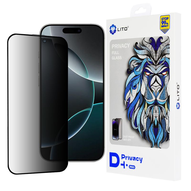 Folie pentru iPhone 16 Pro - Lito D+ Pro Privacy - Black