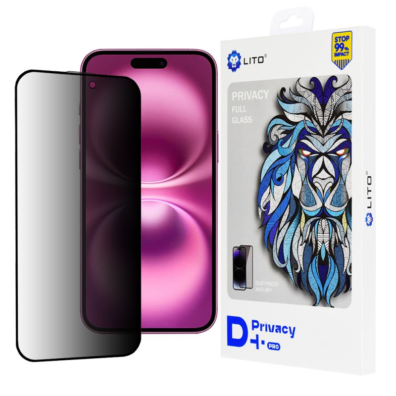 Folie pentru iPhone 16 Plus - Lito D+ Pro Privacy - Black
