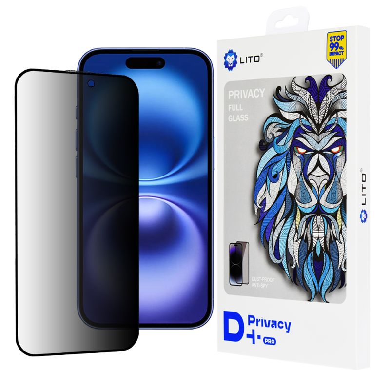 Folie pentru iPhone 16 - Lito D+ Pro Privacy - Black