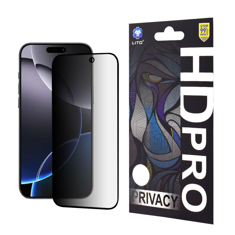 Folie pentru iPhone 16 Pro Max - Lito HD Pro Privacy - Black